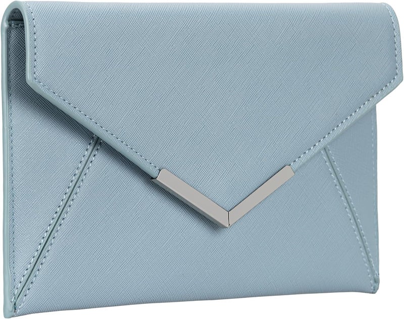 DEXMAY DM Dexmay Women Envelope Clutch Handbag Medium Saffiano Leather Foldover Clutch Purse - Image 2